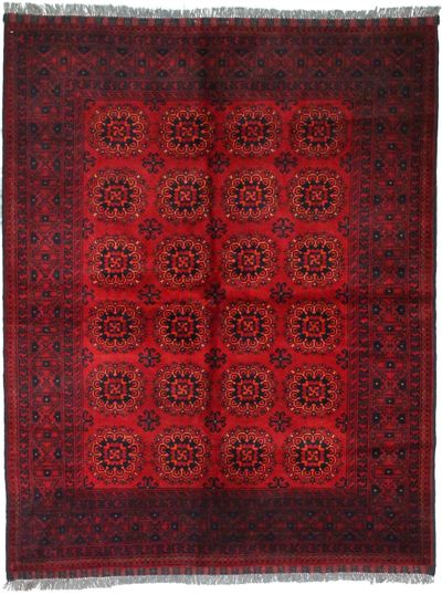 Red Kunduz Rug #1493 • 5′1″ x 6′5″ • 100% Wool