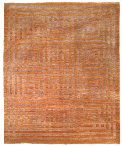 Light Gold Modern Rug #1445 • 8′1″ x 10′2″ • 100% Wool