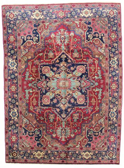 Red Heriz Rug #1593 • 6′2″ x 8′5″ • Wool on Cotton