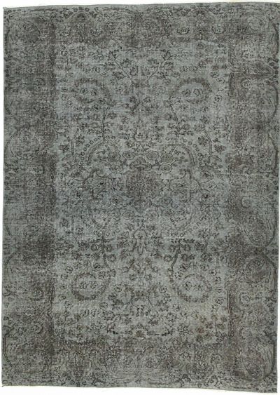 Gray Over Dyes Rug #8505 • 5′7″ x 7′9″ • Wool on Cotton