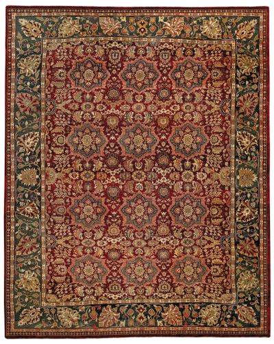 BURGUNDY Ushak Rug #8724 • 8′11″ x 11′8″ • 100% Wool