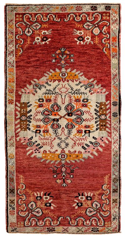 Red Konya Rug #59 • 2′10″ x 5′7″ • 100% Wool