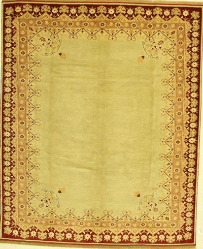 Ivory Ushak Rug #702 • 7′7″ x 9′3″ • 100% Wool