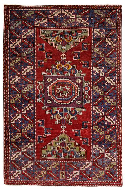 Red Konya Rug #508 • 5′0″ x 7′7″ • 100% Wool