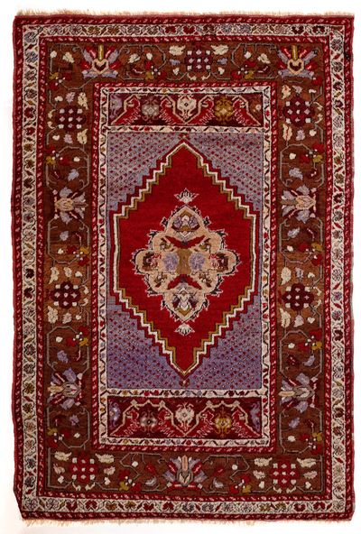 Red Konya Rug #8543 • 3′6″ x 5′3″ • 100% Wool