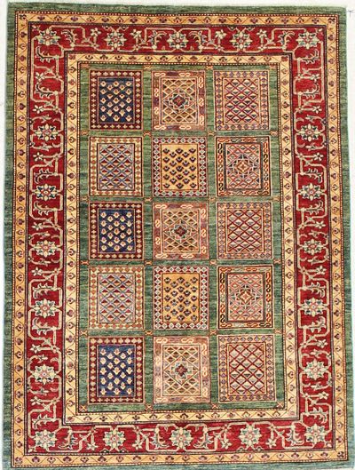 Multicolor Kazak Rug #7175 • 4′11″ x 6′8″ • 100% Wool