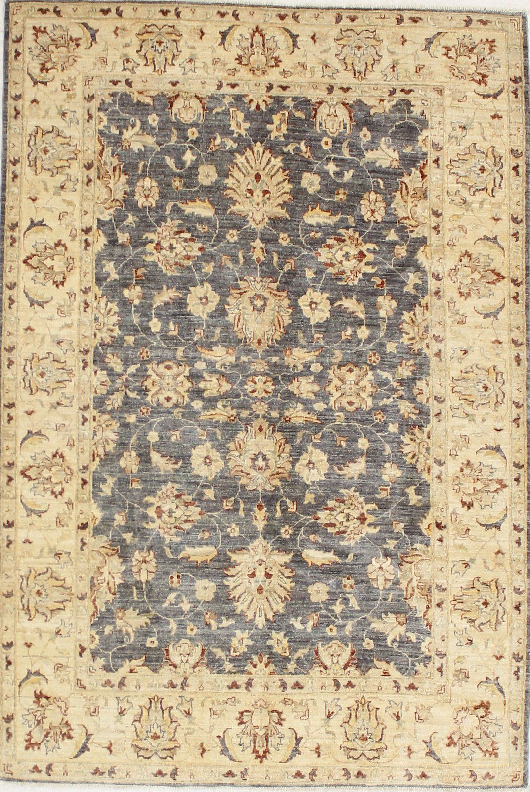 Gray Ushak Rug 7141 • 5′6″ x 8′1″ • 100 Wool • Hasan's Rugs